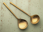 Load image into Gallery viewer, Gold Finish Serving Spoons
