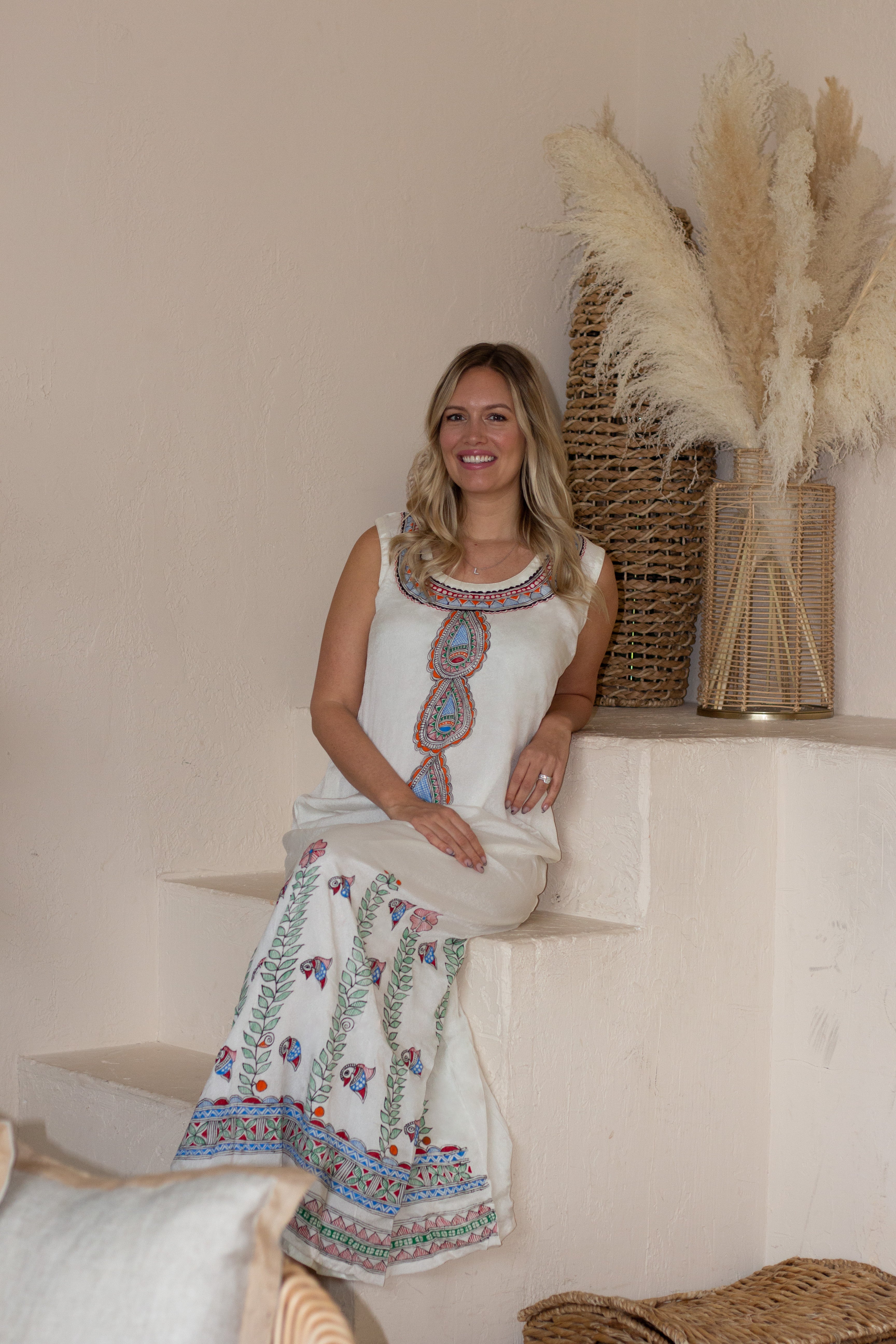 Pariza Hand-painted Maxi Dress