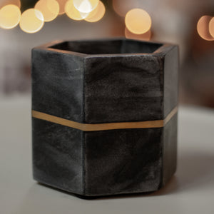 Black Marble Planter