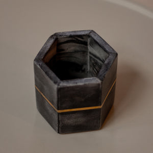 Black Marble Planter