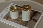 Load image into Gallery viewer, Marble Brass Inlay Tealight Holders, Set of 2
