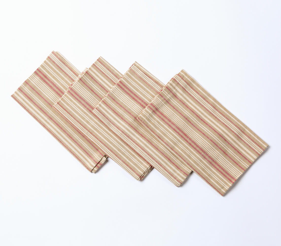 Ochre Striped Napkins