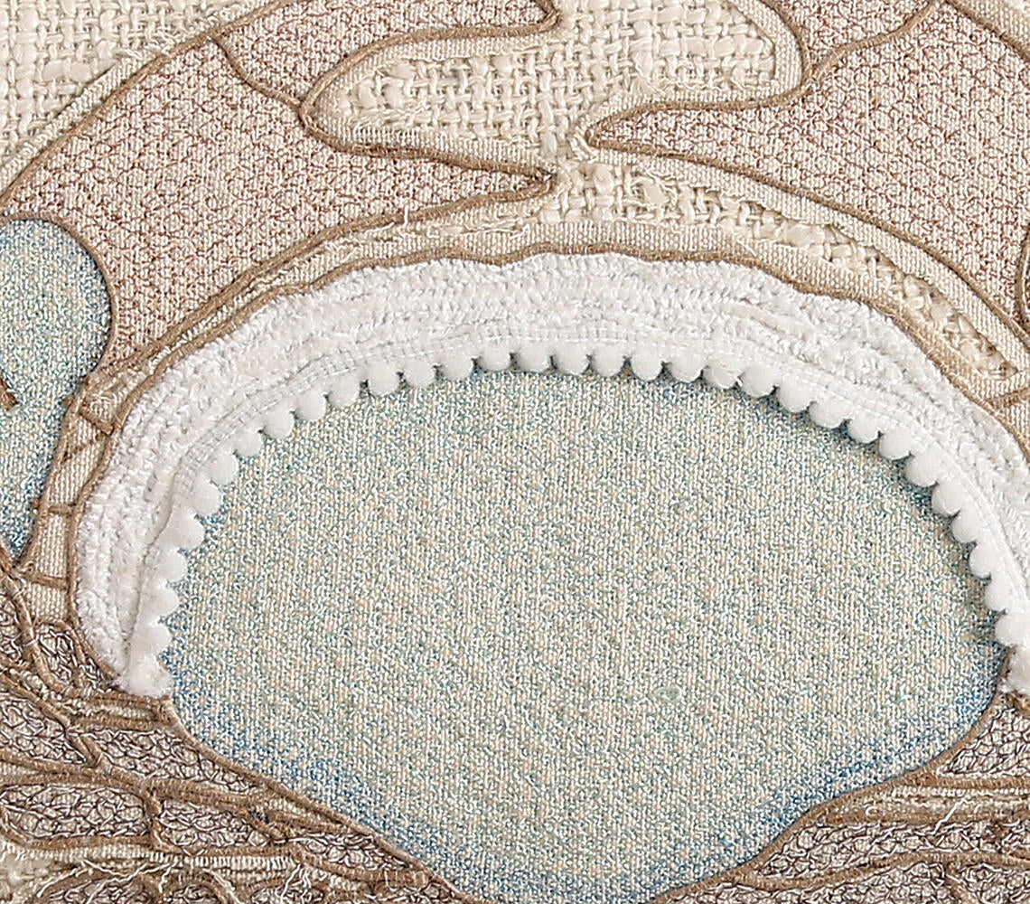 Coastal Embroidered Cushion Cover