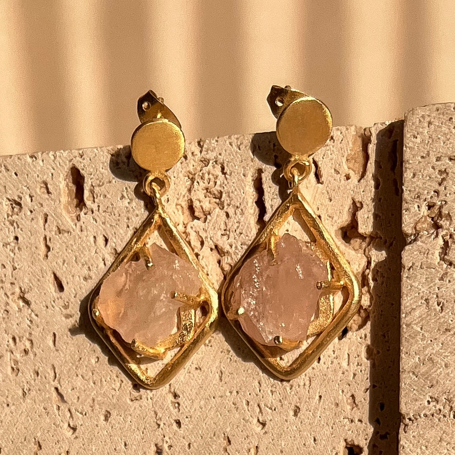 Rose Quartz Earrings