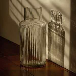 Clear Fluted Vase