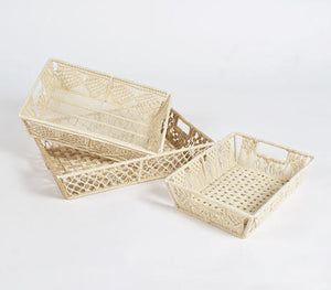 Macrame Tray Set